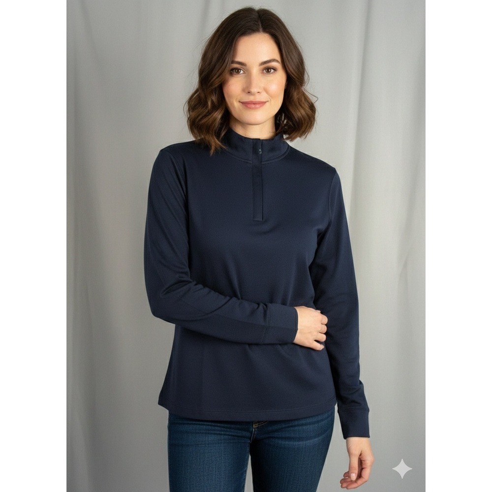Under Armour Womens UA Playoff 1/4 Zip Pullover Navy Blue UPF 40 SZ XXL New‎